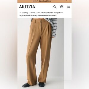Aritzia Camel colored Effortless Pants